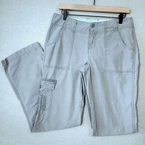 Horny Toad Women's Cargo Pants Size 8 Straight Leg Workwear Gray 100% Cotton